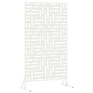 vidaXL Sichtschutz 100 x 50 x 180 cm Stahl Wei&szlig;