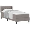 vidaXL Boxspringbett mit Matratze Taupe 200 x 80 cm Polyester