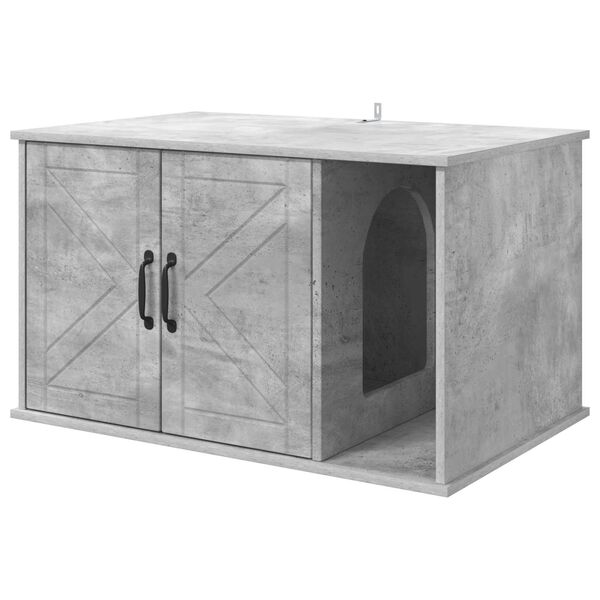 vidaXL Katzenhaus Beton 85 x 55 x 50 cm Holzwerkstoff