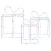 vidaXL Beleuchtete Weihnachts-Geschenkboxen LOVIISA 3 stk. 360 LEDs