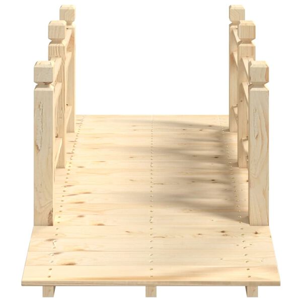 vidaXL Gartenbr&uuml;cke mit Gel&auml;nder 150x67x56 cm Massivholz Fichte