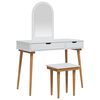 vidaXL Schminktisch-Set FAUSKE 3 Stk. Wei&szlig; 100 x 50 x 143 cm