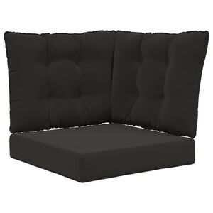 vidaXL Sofakissen f&uuml;r drau&szlig;en Polyester Schwarz 50,5 x 50,5 cm