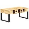 vidaXL Couchtisch Kassettenstil 100&times;52&times;45 cm Massivholz Mango