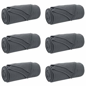 vidaXL Wohndecken 6 stk. Dunkelgrau 270 x 240 cm 5.08 kg Fleece