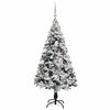 vidaXL K&uuml;nstlicher Weihnachtsbaum mit 150 LEDs mit St&auml;nder Wei&szlig; 150 cm
