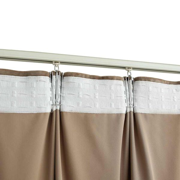 vidaXL Verdunkelungsvorh&auml;nge mit Haken 2 Stk. Samt Beige 140x225 cm