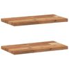 vidaXL Schweberegale 2 Stk. 60x20x2 cm Massivholz Akazie &Ouml;lbehandelt