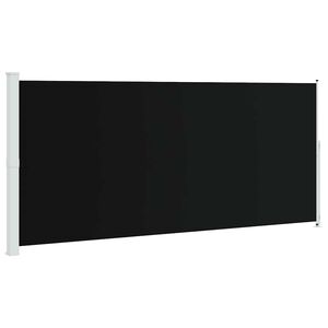 vidaXL Seitenmarkise Ausziehbar 220x500 cm Schwarz