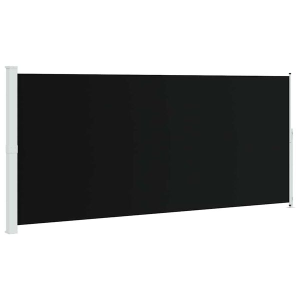 vidaXL Seitenmarkise Ausziehbar 220x500 cm Schwarz