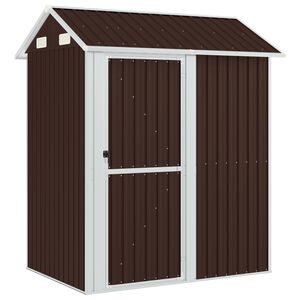 vidaXL Ger&auml;tehaus Braun 192x152,5x237 cm Verzinkter Stahl
