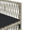 vidaXL 11-tlg. Garten-Essgruppe mit Kissen Hellgrau Poly Rattan
