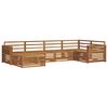 vidaXL Outdoor-Sofagarnitur 6 pcs Natur