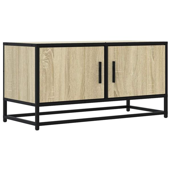 vidaXL TV-Schrank Sonoma-Eiche 80x34,5x40 cm Holzwerkstoff und Metall