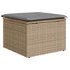 vidaXL 8-tlg. Garten-Sofagarnitur mit Kissen Beige Poly Rattan