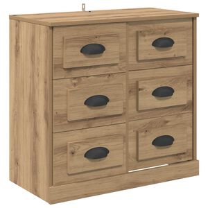 vidaXL Sideboard Artisan-Eiche 70 x 35,5 x 67,5 cm Holzwerkstoff