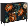 vidaXL Sideboard LOCHEM Schwarz Eichen-Optik 102 x 33 x 76 cm