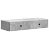 vidaXL Wandmontierter Beistelltisch Betongrau 87,5 x 34,5 x 17 cm