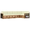vidaXL Outdoor-Sofagarnitur 5 Stk. Natur und Creme