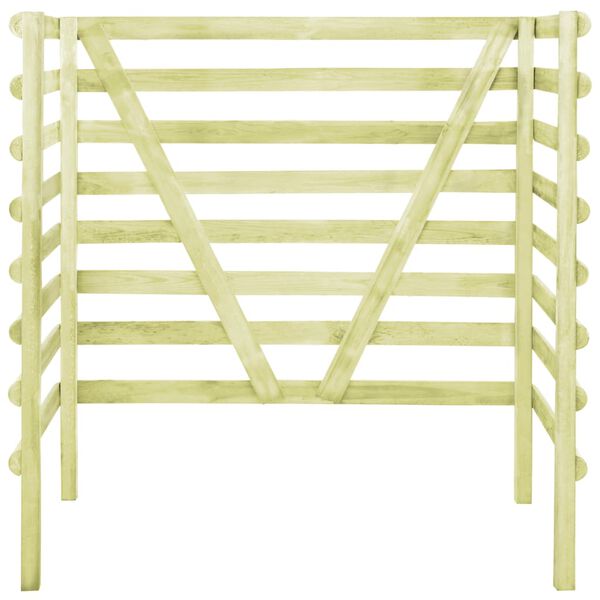 vidaXL M&uuml;lltonnenbox 2 Tonnen 140x80x150 cm Impr&auml;gniertes Kiefernholz