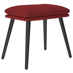 vidaXL Fu&szlig;hocker Weinrot 45x29,5x35 cm Stoff