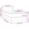 vidaXL Boxspringbett mit Matratze & LED Dunkelgrau 90x200 cm Stoff