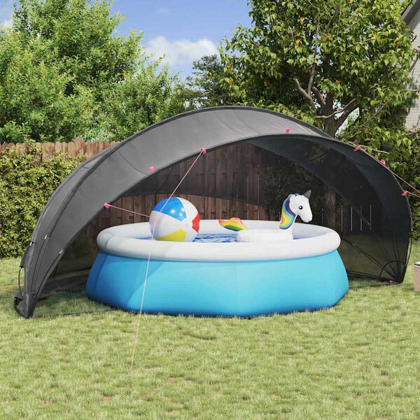 vidaXL Pool-Dome Schwarz 546 x 516 x 250 cm