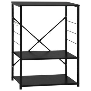 vidaXL Mikrowellenregal Schwarz 60&times;39,6&times;79,5 cm Holzwerkstoff