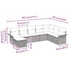 vidaXL Garten-Sofa-Set mit Kissen mit Speicher 8 pcs Beige Poly Rattan