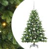 vidaXL Künstlicher Weihnachtsbaum mit 150 LEDs Grün 120 cm PE und PVC