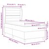vidaXL Boxspringbett mit Matratze Schwarz 200 x 80 cm Stoff
