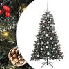 vidaXL K&uuml;nstlicher Weihnachtsbaum Gr&uuml;n 150 cm PVC, Plastik und Stahl