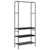 vidaXL Kleiderst&auml;nder Schwarz Eichen-Optik 77 x 30 x 171 cm
