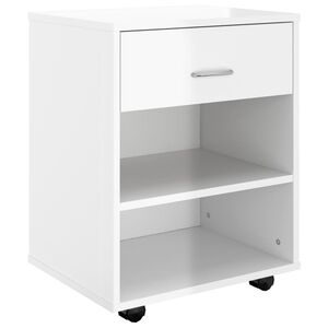 vidaXL Rollschrank Hochglanz-Wei&szlig; 46x36x59 cm Holzwerkstoff