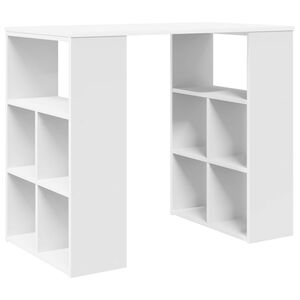 vidaXL Schreibtisch mit Regal Wei&szlig; 90 x 50 x 75 cm Holzwerkstoff