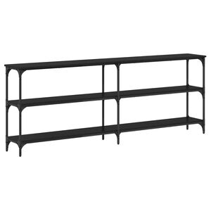 vidaXL Konsolentisch Schwarz Eichen-Optik 200 x 29 x 75 cm