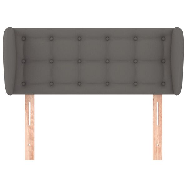 vidaXL Kopfteil mit Ohren Grau 93x23x78/88 cm Kunstleder