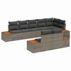 vidaXL Gartensofa-set 8 stk. Grau Poly Rattan