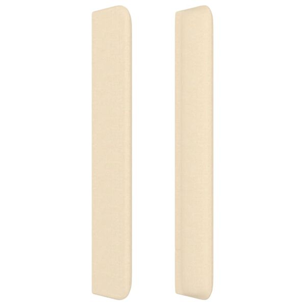 vidaXL Kopfteil mit Ohren Creme 103x16x118/128 cm Stoff