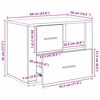 vidaXL Nachttisch mit Schubladen Altholz 35 x 60 x 50 cm Holzwerkstoff