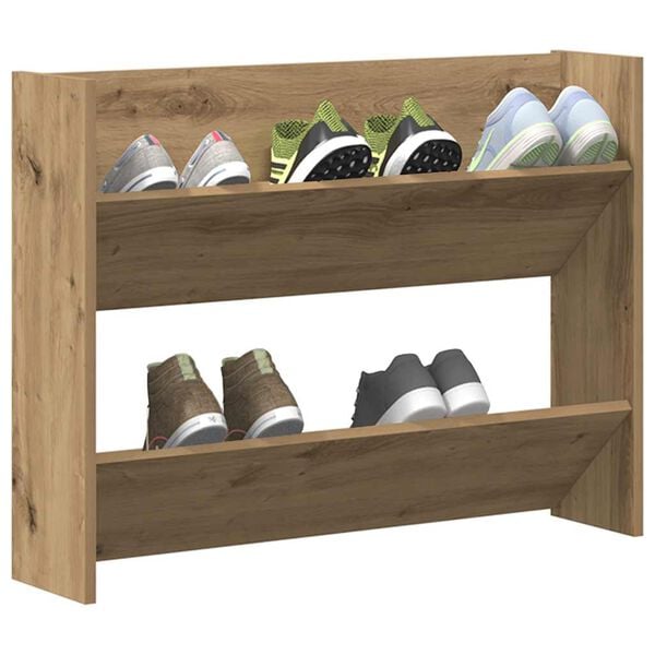 vidaXL Wand-Schuhregal Artisan-Eiche 80x18x60 cm Holzwerkstoff