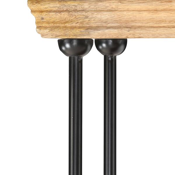 vidaXL B&uuml;cherregal 5 F&auml;cher 120x35x180 cm Massivholz Mango und Stahl