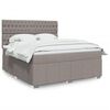 vidaXL Boxspringbett mit Matratze Taupe 180x200 cm Stoff