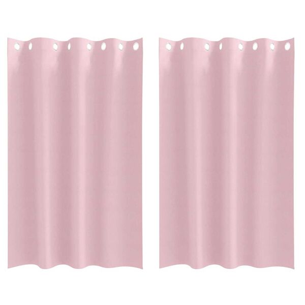 vidaXL Verdunkelungs-Vorh&auml;nge mit Ringen 2 pcs Babyrosa 175 x 140 cm