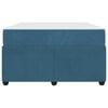 vidaXL Bettrahmen mit Matratze Blau 120 x 200 cm Stoff