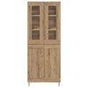 vidaXL Highboard 2 pcs Artisan-Eiche Holzwerkstoff