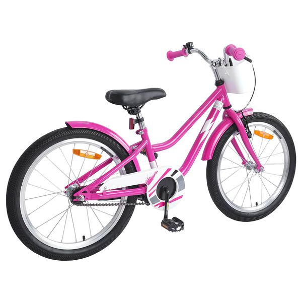 vidaXL Kinderfahrrad 18 Zoll f&uuml;r 5-7 Jahre alt Dunkelrosa