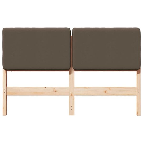 vidaXL Gepolstertes Kopfteil mit Kopfteil Braun und Taupe 140 cm