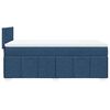 vidaXL Boxspringbett mit Matratze Blau 90x190 cm Stoff