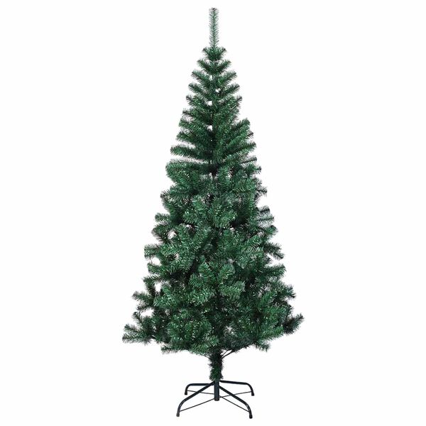 vidaXL K&uuml;nstlicher vorbeleuchteter Weihnachtsbaum Gr&uuml;n 150 cm